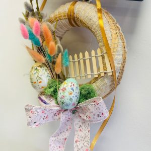 Coroniță decorativă de primăvară cu ouă